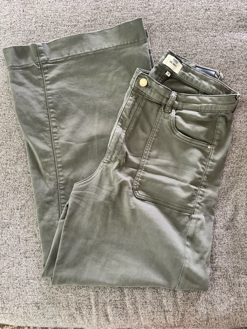 DL1961 Olive Wide Leg Jeans